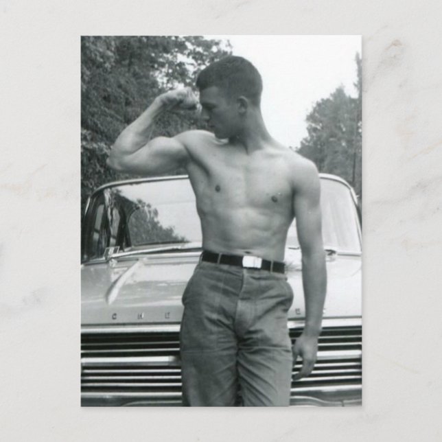 Vintage Muscle Postcard (Front)