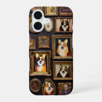 Vintage Museum Wall, Hilarious Corgi Dog Portraits