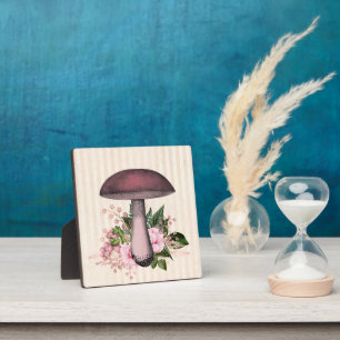 Vintage Mushroom and Floral Compilation  Plaque