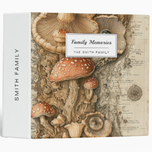 Vintage Mushroom Botanical Chart (1) Binder