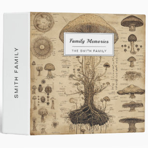 Vintage Mushroom Botanical Chart (5) Binder