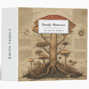 Vintage Mushroom Botanical Chart (9) Binder
