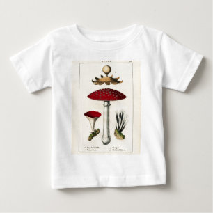 Vintage Mushroom Botanical Print Baby T-Shirt