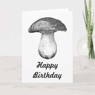 Vintage Mushroom Card