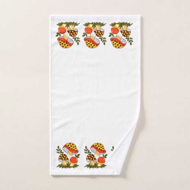 Vintage Mushroom Hand Towel (Hand Towel)