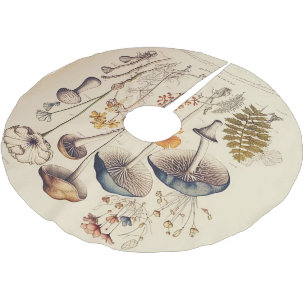 Vintage Mushroom Naturalist Brushed Polyester Tree Skirt