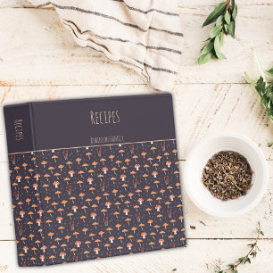 Vintage Mushroom Personalized Recipe Binder