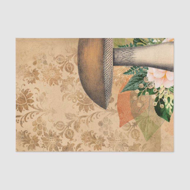 Vintage Mushroom Tissue Paper (Front)