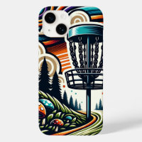 Vintage Mushrooms and Disc Golf Course Ai Art