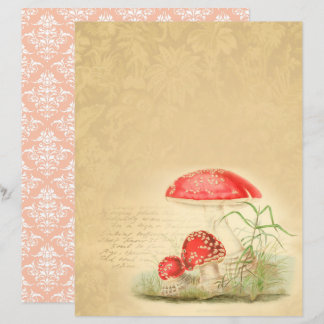 Vintage Mushrooms Scrapbook Paper - Marple Hall