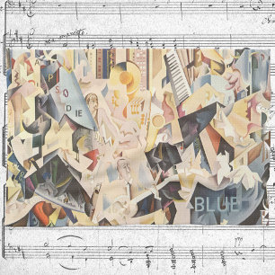 Vintage Music, Art Deco Jazz, Rhapsody in Blue Kitchen Towel