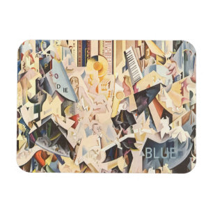 Vintage Music, Art Deco Jazz, Rhapsody in Blue Magnet