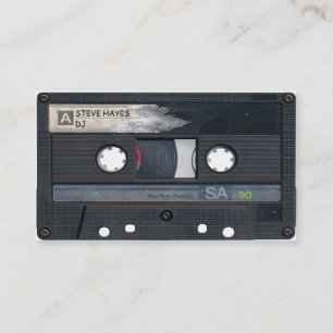 Vintage Music Cassette Tape Look Business Card