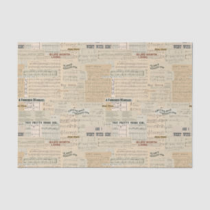 Vintage Music Collage Tissue Paper