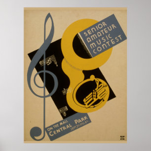 Vintage Music Contest Poster