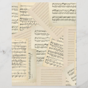 Vintage Music Decoupage Collage Scrapbook Paper