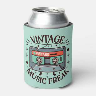 Vintage Music Freak Can Cooler