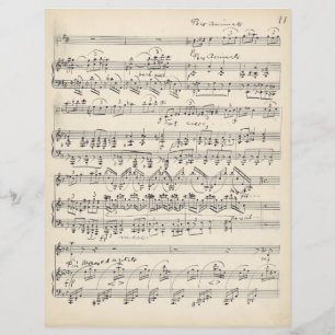 Vintage Music Handwritten Decoupage Scrapbook