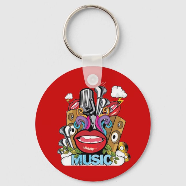 Vintage Music Keychain (Front)