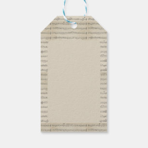 Vintage Music Note  Gift Tags