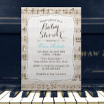 Vintage Music Notes Elegant Baby Shower Invitation<br><div class="desc">Vintage Music Notes Elegant Baby Shower Invitations.</div>