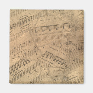 Vintage Music Notes Magnet