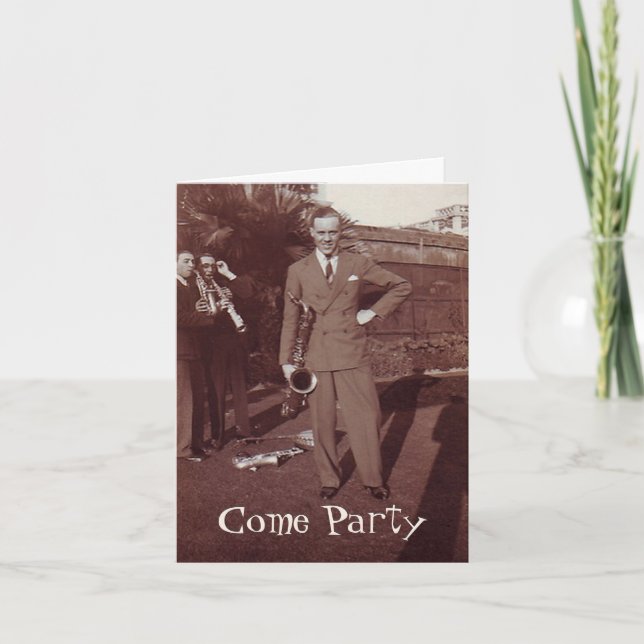 Vintage Music Party Invitation (Front)
