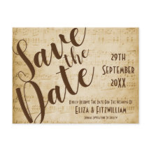 Vintage Music Save The Date