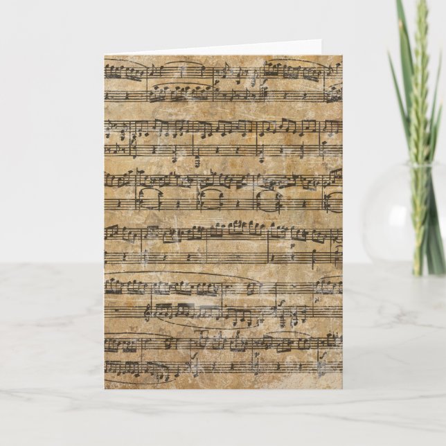 Vintage Music Sheet Card (Front)