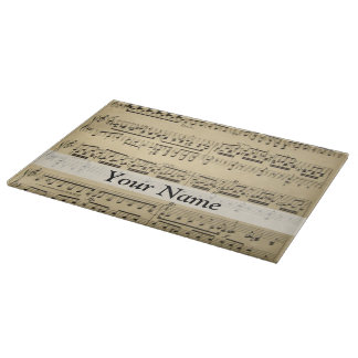 Vintage Music Sheet Cutting Board