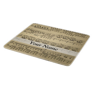Vintage Music Sheet Cutting Board