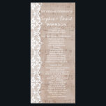 Vintage Music Sheet & Lace Wedding Program Custom<br><div class="desc">Special design featuring old music sheet background with a romantic lace and beautiful fonts. These will be a great choice for a vintage, romantic themed wedding. Use Customize it tool to add your info. Check out, please, other items which match this design in my Vintage Music Sheet & Lace Wedding...</div>