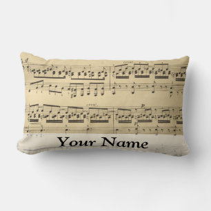 Vintage Music Sheet Lumbar Pillow