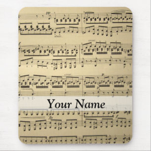 Vintage Music Sheet Mouse Pad