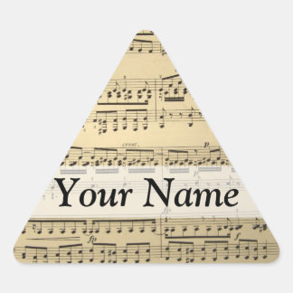 Vintage Music Sheet Triangle Sticker