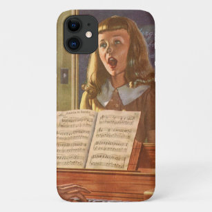 Vintage Music Teacher Teaching Students to Sing iPhone 11 Case