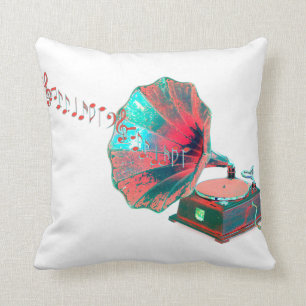 Vintage Music Throw Pillow
