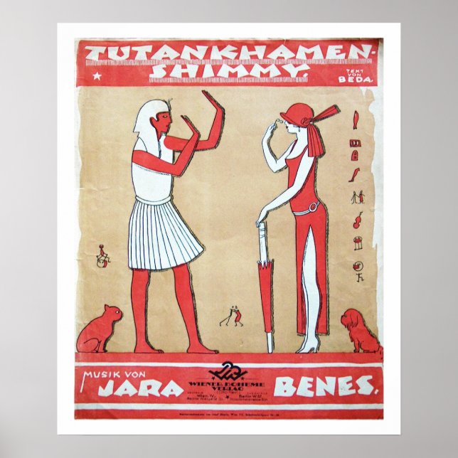 Vintage music - Tutankhamen Shimmy Print (Front)