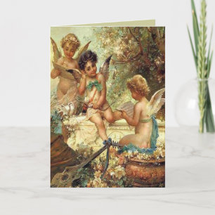 Vintage Musical Cherubs Card