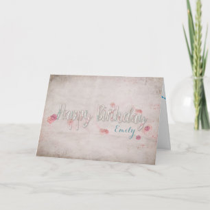 vintage musical happy birthday card