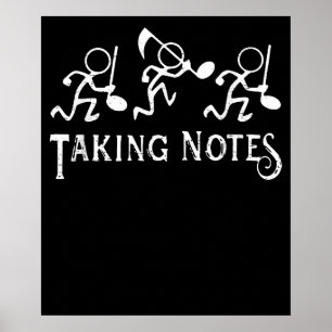 Vintage Musical Taking Notes Music Lovers Teachers Poster