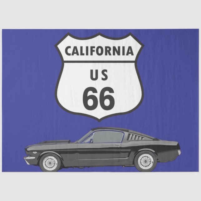 Vintage Mustang Car Craft Tissue Paper (Front)