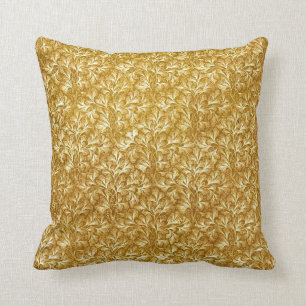 Vintage Mustard Floral Print Pillow