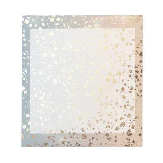 Vintage Muted 1920 Glam Gold Star Foil Sparkle Notepad