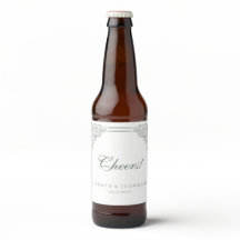 Vintage Muted Green Ornate Frame Cheers 