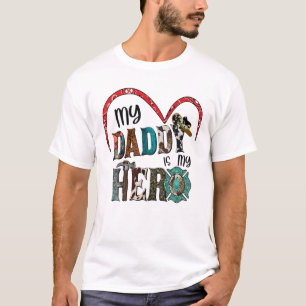 Vintage My Daddy Is My-Hero, Best Dad Costume, Fat T-Shirt