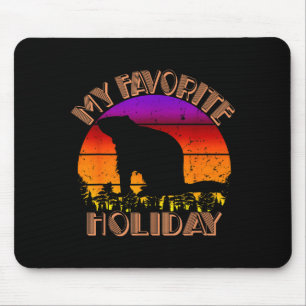 Vintage My Favorite Holiday Groundhog Day Mouse Pad