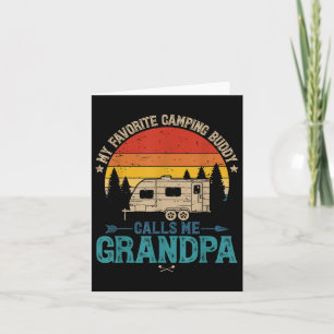 Vintage My Favourite Camping Buddy Calls Me Grandp Card