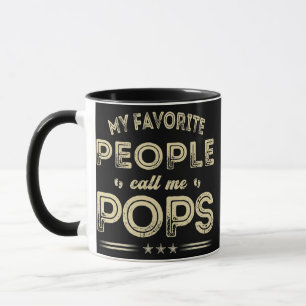 Vintage My Favourite People Call Me Pops Funny Mug