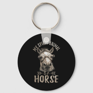 Vintage My Spirit Animal Is A Horse2 Keychain